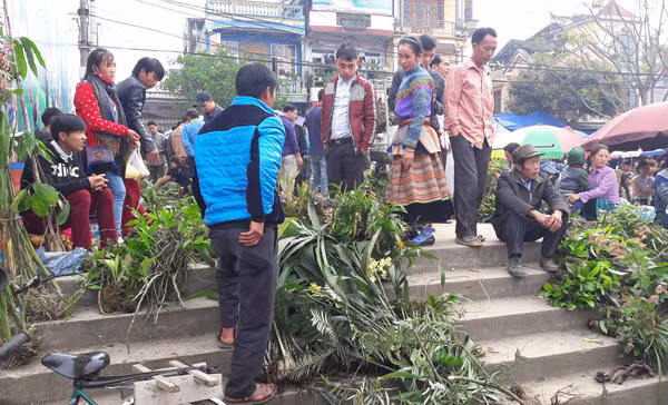 Cuối buổi chợ…Ảnh: Cao Cường.