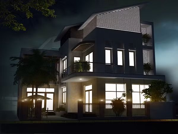 Phòng khách rộng rãi được đặt ngay trung tâm của ngôi nhà, liên thông với khu bếp và phòng ăn. Ảnh: Kientrucae.