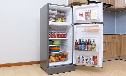 SJ-195E-MSL sở hữu bộ lọc khử mùi tinh thể bạc giúp lọc sạch vi khuẩn, mùi hôi trong tủ. Công nghệ làm đá nhanh trong vòng 1 giờ phụ vụ nhu cầu sử dụng hàng ngày của gia đình. Ảnh: Hangdienmaygiare.