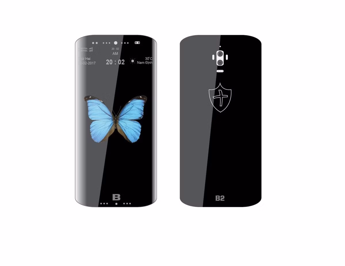 BPhone 2 với thiết kế màn hình cong ấn tượng. Ảnh: Fpt.