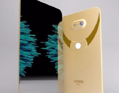 Theo ý tưởng của nhà thiết kế thì nút Home tựa như một đèn báo có thể sáng lên khi nhận các thông báo mới, trông Nokia 3310 phiên bản 2017 như một viên ngọc quý. Nguồn ảnh: Concept-phones.