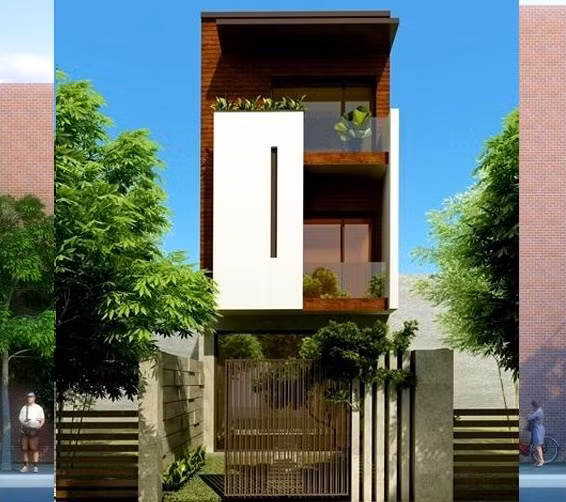 Không chỉ có sân vườn phía trước, ban công rộng cũng là nơi gia chủ thỏa sức tạo khoảng xanh trong lành với cây cối xanh mướt. Ảnh: Ktshanoi.