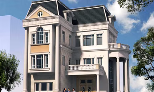 Mái marsand cho phép gia chủ tận dụng không gian tầng mái và tạo vẻ bề thế, sang trọng cho ngôi nhà. Ảnh: Ardeco.