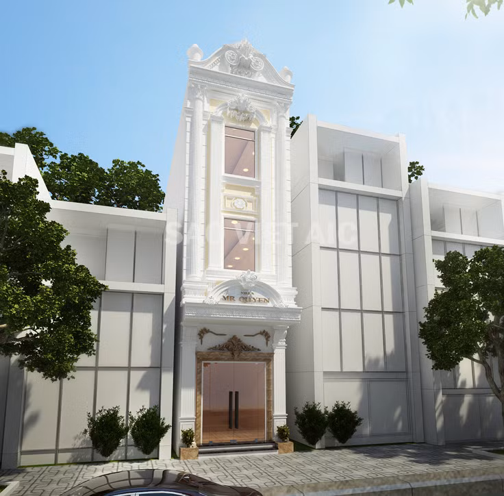 Kiến trúc nhà lô phố Pháp với những họa tiết hoa văn tinh tế bên ngoài. Ảnh: Saovietaic.