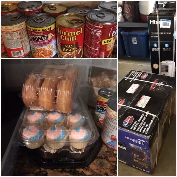 Đồ ăn nhanh là lựa chọn hoàn hảo cho ngày bão. Ảnh: Twitter.