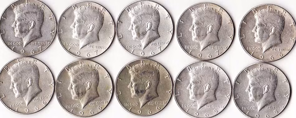 Nhiều người cho rằng đồng xu bạc Half Dollars được hoàn thành vào năm 1964 nhưng thực tế nó được hoàn thành năm 1970. Nguồn ảnh: ML.
