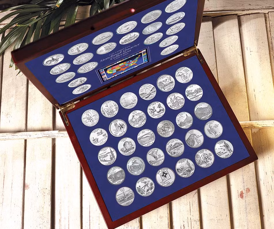 Đồng xu đại diện cho mỗi tiểu bang của nước Mỹ có giá trị gần 52 USD. Nó được giới thiệu trên thị trường nhằm hỗ trợ sự phát triển nền kinh tế của đất nước.