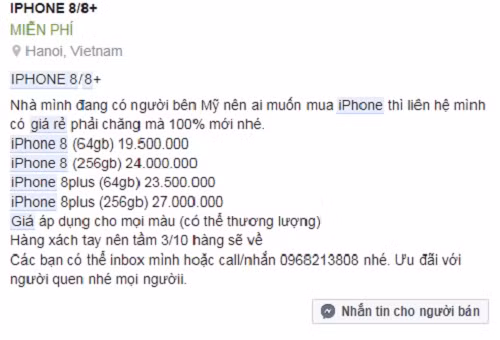 Vừa về nước, iPhone 8 xách tay đã giảm giá mạnh Vua ve nuoc, iPhone 8 xach tay da giam gia manh