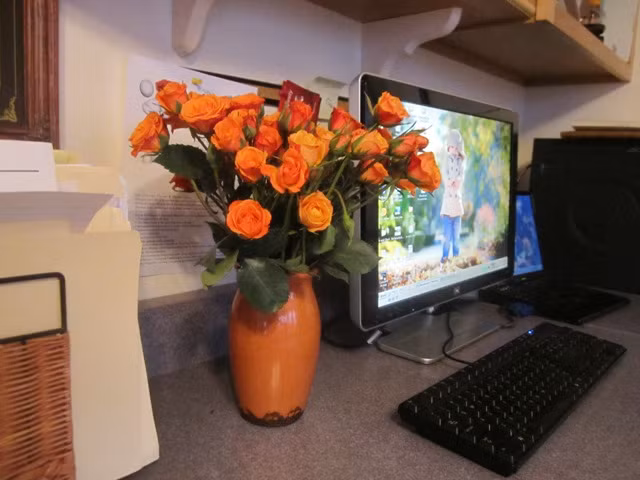 Khi bài trí nhà, đừng quên kết hợp đồ đạc với nhau. Bạn hoàn toàn có thể đặt chiếc đèn chụp lên kệ sách, hoặc bình hoa trên bàn máy tính...Tất cả sẽ khiến không gian trở nên sống động mà không tốn diện tích. Ảnh: Chicagoland.