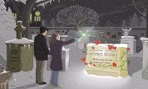 Bức ảnh tuyệt đẹp này cũng được vẽ bằng Microsoft Paint, chỉ duy nhất dòng chữ trên bia mộ là sử dụng Photoshop.