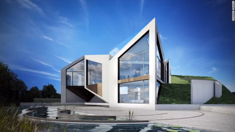 Dynamic D Haus là ngôi nhà biến hình độc đáo của kiến trúc sư người Đức. Nhà gồm 4 khối lớn và có thể xoay theo nhiều hướng khác nhau.