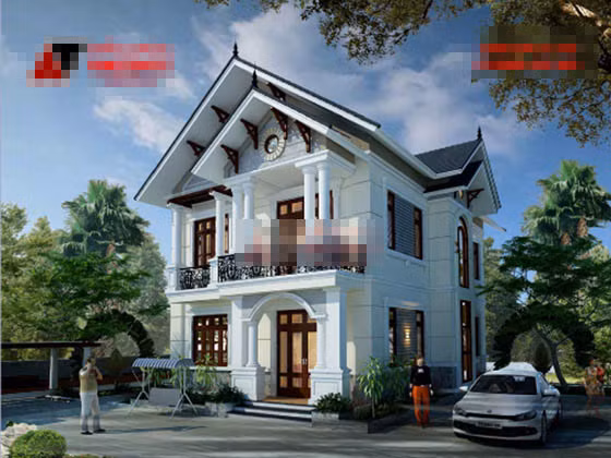 Thiết kế theo phong cách cổ điển nhưng ngôi nhà được cách tân một cách phóng khoáng, thoáng đãng hơn. Ảnh: Angcovat.