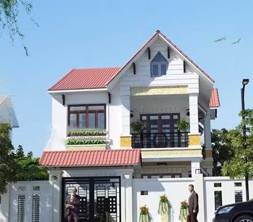 Căn nhà nổi bật với thiết kế nhẹ nhàng, đơn giản gần gũi với thiên nhiên. Ảnh: 10nhadep.