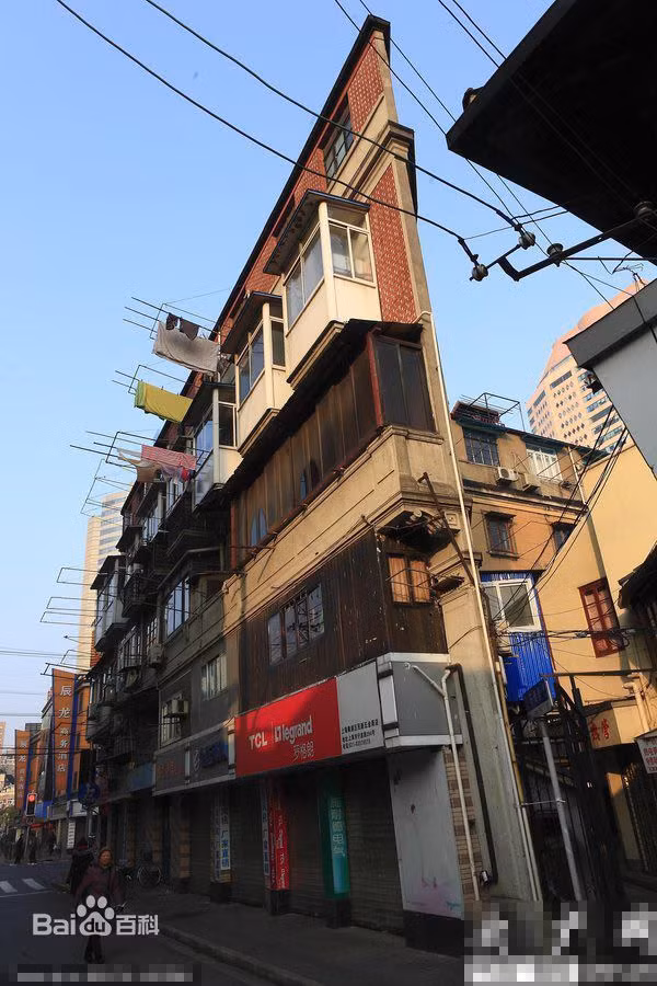 Tòa nhà "siêu mỏng" trên đường Ningbo ở thành phố Thượng Hải, Trung Quốc. Ảnh: Icpress.