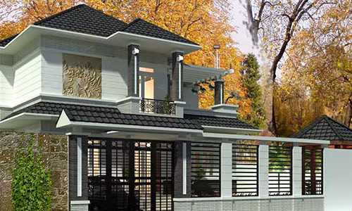 Hàng rào được thiết kế trên các sắt hộp tạo độ thoáng cho khu vườn. Ảnh: Tapatalk.