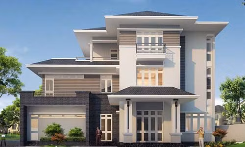 Biệt thự phong cách cổ điển đẳng cấp với một chút hoài cổ pha lẫn nét hiện đại. Ảnh: Xaydungthanhnien.