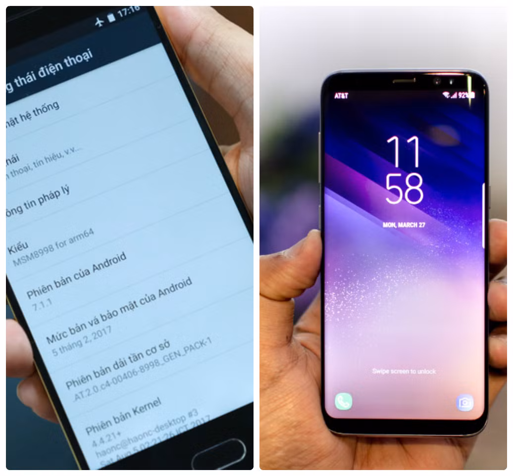 Ở kích thước màn hình, Bphone 2017 phiên bản cao cấp tỏ ra yếu thế hơn một chút khi sở hữu màn hình 5,5 inch Full HD còn màn hình của Samsung Galaxy S8 là 5,8 inch, Quad HD+.