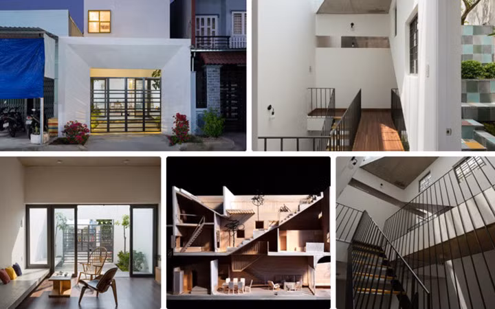 Ngôi nhà này ở Lái Thiêu, Thị xã Thuận An, tỉnh Bình Dương. Từ bên ngoài cho đến các căn phòng bên trong ngôi nhà đều được sơn màu trắng. Ảnh: ArchDaily.