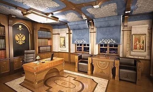 Phòng làm việc sang trọng của Tổng thống Vladimir Putin. Ảnh: Stuff