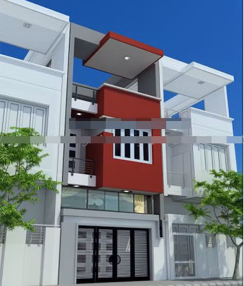 Sự giản dị của gam màu trắng kết hợp màu đỏ làm nổi bật lên đường nét hiện đại, trẻ trung. Ảnh: Kientrucae.