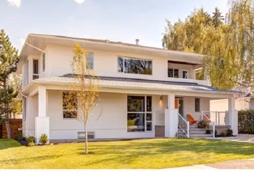 Ngôi nhà tiện nghi có tầng 1 là không gian sinh hoạt chung, tầng 2 là phòng ngủ. Ảnh: Printest.