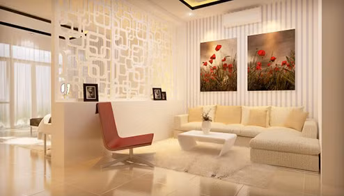 Những đường nét đan xen to nhỏ không theo quy luật tạo nến sự mới mẻ cho không gian. Ảnh: Noithatkiengia.