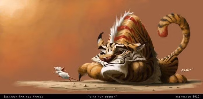 Hổ lai mèo đuổi chuột một cách dễ thương. Ảnh: Mayhemandmuse.