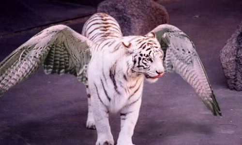 Hổ giờ đây được chắp thêm đôi cánh to khỏe. Ảnh: The Sports Quotient.