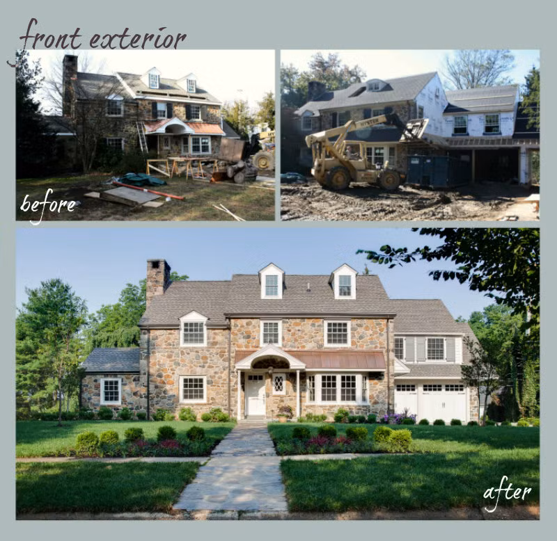 Vẫn giữ nguyên thiết kễ cũ, chủ nhà chỉ thay lại hệ thống cửa và trồng thêm vườn xanh phía trước là đủ làm nên một căn nhà mới hiện đại. Ảnh: Interior Design Inspirations.