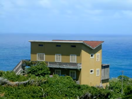 Thay vì mũi nhọn hướng lên trên, mái nhà ở Seixal, Madeira được thiết kế ngược xuống. Ảnh: Lightersideofrealestate.