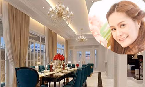 Phòng ăn sang trọng với tông màu trắng chủ đạo. Ảnh: Khám phá.