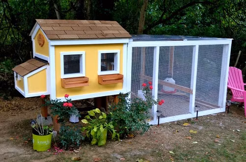 Gia chủ hẳn là người rất yêu thiên nhiên nên đã mang cả vườn cây thiết kế cho chuồng gà nhà mình thế này đây.