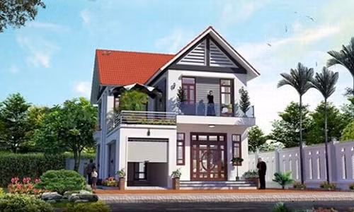 Không cầu kỳ trong các đường nét hoa văn nhưng biệt thự 2 tầng vẫn đẹp tinh tế nhờ gam màu nền nã và không gian thoáng đãng. Ảnh: Khonggiannhadep24h.