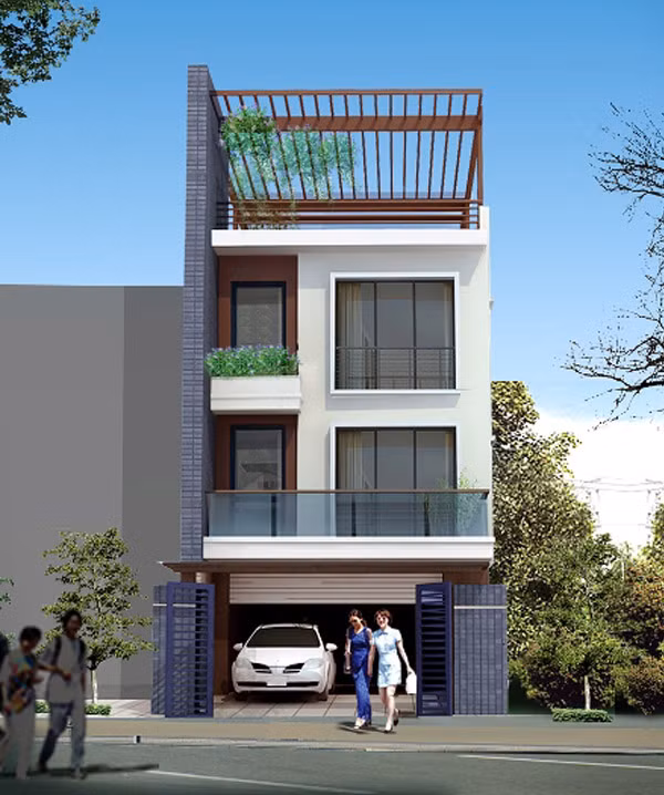 Gara được thiết rộng thoáng cả chiều dài lẫn chiều rộng để đảm bảo xe đi qua dễ dàng. Ảnh: Ktshanoi.