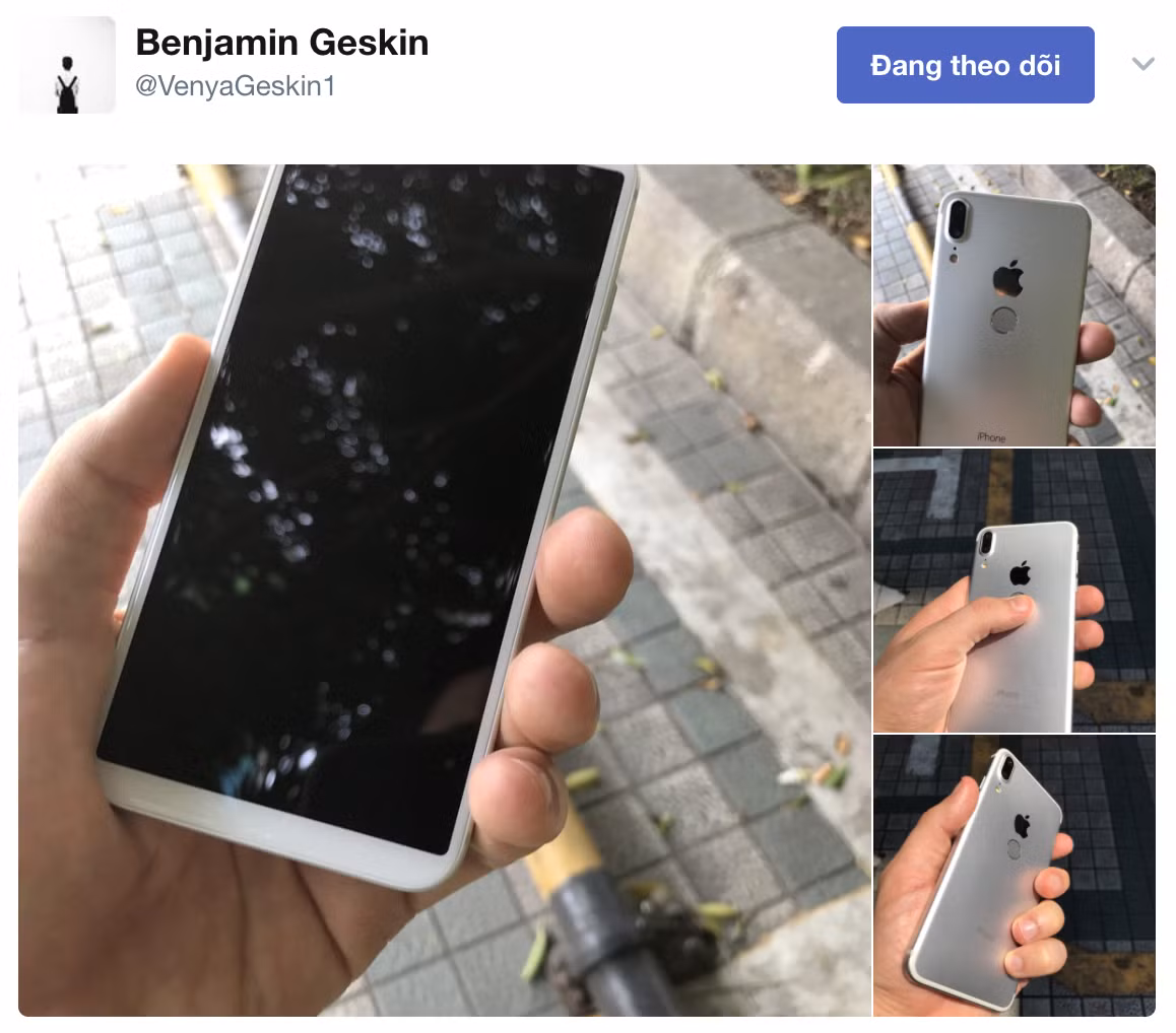 Một phiên bản iPhone 8 nhái khác màu ghi xám. Ảnh: Benjamin Geskin.