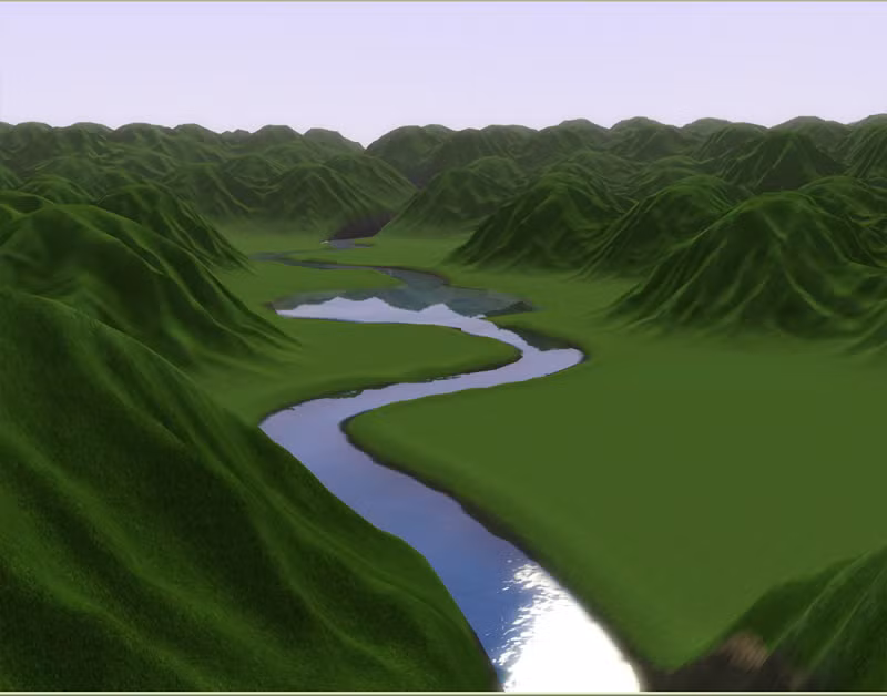 Dòng sông uốn lượn giữa thảm cỏ xanh. Ảnh: Photobucket.