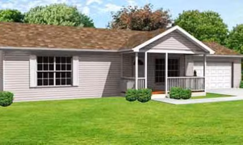 Nhà cấp 4 mái nâu phảng phất phong cách đồng quê. Ảnh: Nhadian.