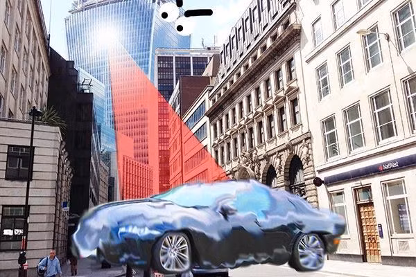 Đã có trường hợp xe hơi đậu phía dưới tòa nhà bị tan chảy một số bộ phận khi nó phản chiếu ánh sáng mặt trời. Ảnh: Architect Magazine.