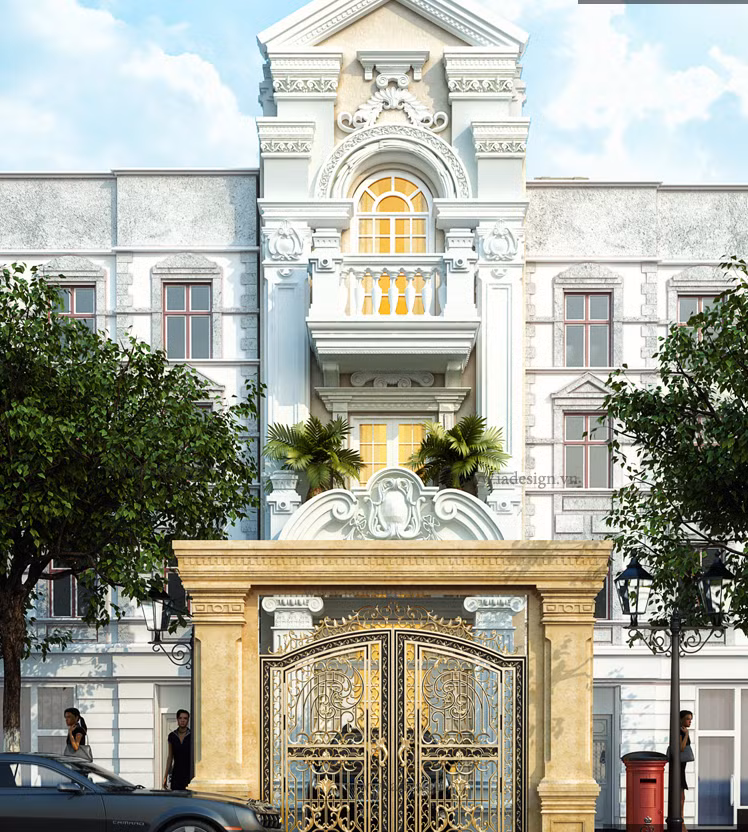 Lối thiết kế đơn giản, truyền thống của kiến trúc Pháp mang đến diện mạo vô cùng trang nhã. Ảnh: Iadesign.