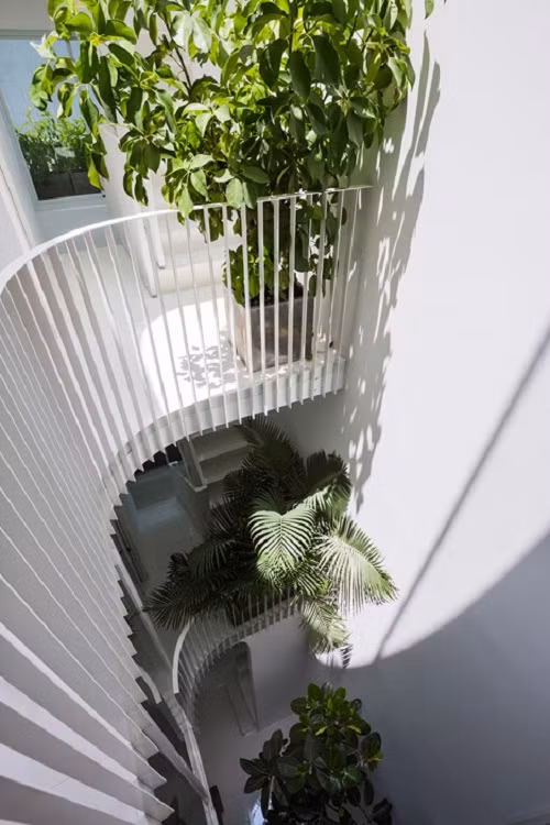 Căn nhà 4 tầng được xây trên nền diện tích 42m2, với tổng diện tích mặt sàn 179 m2.