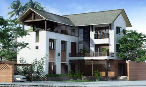 Thiết kế vuông vức cho ngôi nhà nét đẹp khỏe khoắn. Ảnh: Nhadatdian24h.