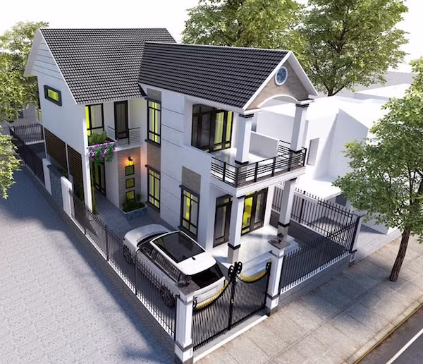 Với kinh phí 600 triệu, bạn có thể thiết kế nhà trên diện tích 60 - 80m2. Ảnh: Kientrucsuvietnam.