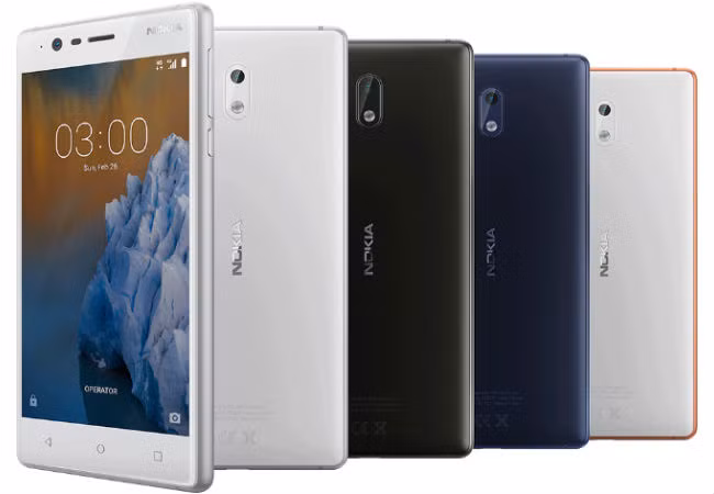 Nokia 3 sẽ xuất xưởng trong quý 2 với giá 147 USD, đi kèm bốn tùy chọn màu xanh, bạc, đen mờ và đồng. Ảnh: Digit.