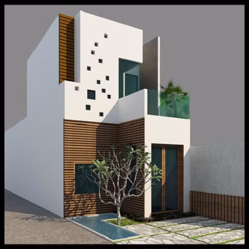 Khoảng không đưa ánh sáng tự nhiên giữa các tầng. Ảnh: Fica.