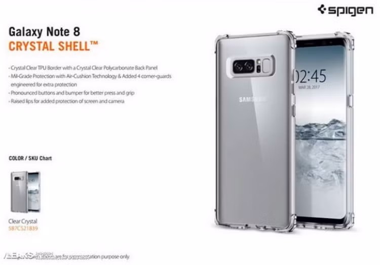 Dù chưa ra mắt nhưng nhiều khả năng Galaxy Note 8 sẽ có thêm màu Bạc Bắc Cực (Arctic Silver). Ảnh: МегаОбзор.