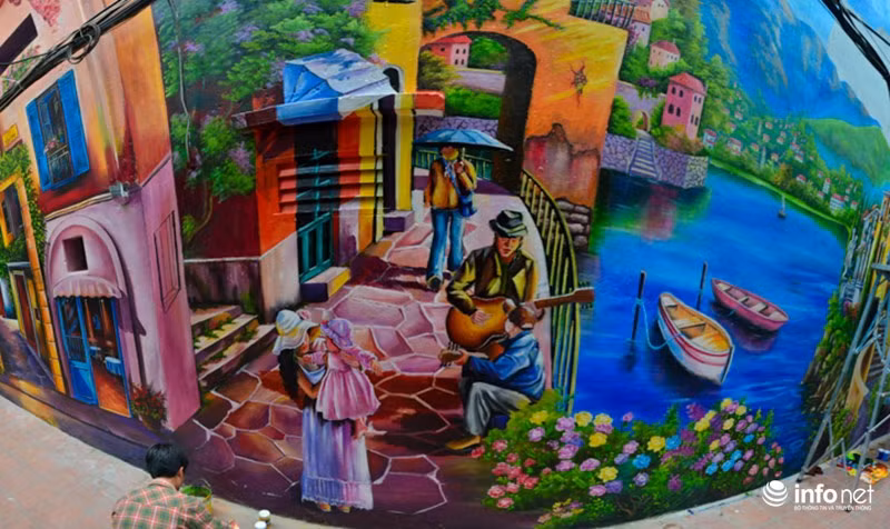 Bức tranh Venice 3D này có độ bền màu từ 10-20 năm.