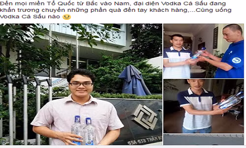 Vodka Ca sau ngang nhien su dung ruou lam giai thuong