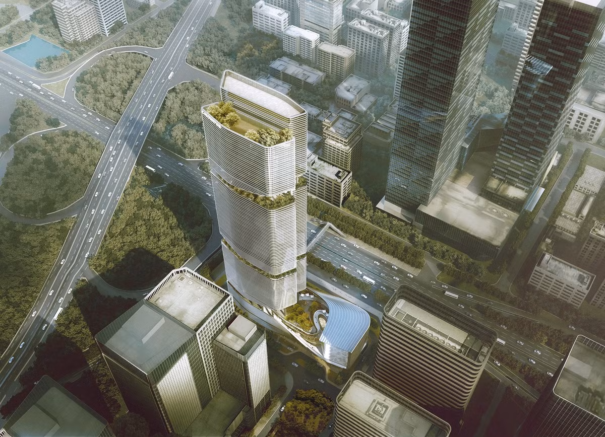 Được biết, tòa nhà cao 200 mét ở Trung Quốc này có diện tích sàn gần 60.000 mét vuông.