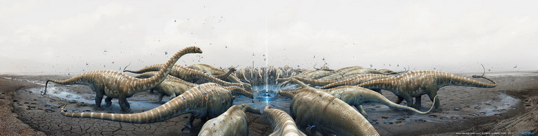 Sự tuyệt chủng của những quái vật khổng lồ như khủng long đến bây giờ vẫn còn tranh cãi. Giả thuyết được nhiều người ủng hộ nhất hiện nay cho rằng vào 65 triệu năm trước đây đã có thiên thạch đã rơi xuống Trái Đất phá hủy toàn bộ sinh quyển của Trái Đất, làm cho thảm thực vật chết hàng loạt nên khủng long ăn cỏ chết vì thiếu thức ăn và bị nhiễm độc. Khi các loài khủng long ăn cỏ chết rồi thì kéo theo cả các loài ăn thịt.