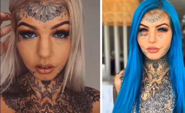  "Dị nhân" với sở thích khác người đó là cô người mẫu kiêm thợ xỏ khuyên đến từ vùng New South Wales Central Coast 24 tuổi, tên là Amber Luke.